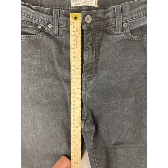 Levi's Boot Cut 512 Perfectly Slimming Womens Jeans Black Size 12 Short - Picture 8 of 16